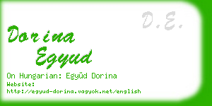 dorina egyud business card