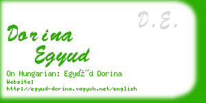 dorina egyud business card